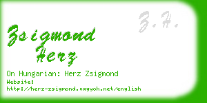 zsigmond herz business card